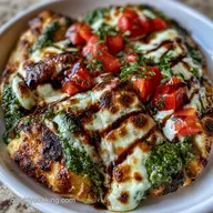 Balsamic Pesto Flatbread Pizza for 4