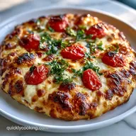 Caprese Flatbread Fresh Tomatoes: Crispy