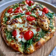 Chicken Pesto Flatbread Recipe in 20 Min