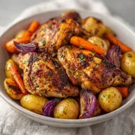 Crispy Chicken Thigh Sheet Pan Dinner