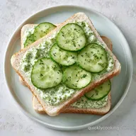 Cream Cheese Cucumber Sandwich for 4