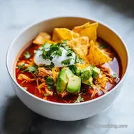 Crock Pot Chicken Tortilla Soup: Creamy Recipe for 6 Servings