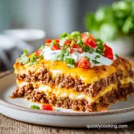 Taco Bake with Tortillas in 35 Minutes | Golden Cheesy Layered