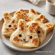 Bunny Quesadillas: Crispy Golden Snack for 4 Servings