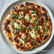 Fresh Mozzarella Flatbread Pizza: Crispy