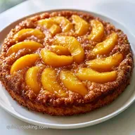 Fresh Peach Cobbler Using Cake Mix: Baked