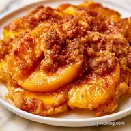 Fresh Peach Crumb Cake for 12 Pieces