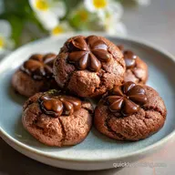 Fudgy Chocolate Blossom Cookies Recipe
