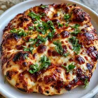 Garlic Naan Flatbread Pizza in 15 Min