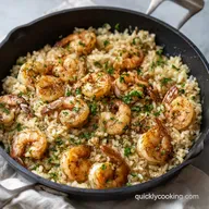 Creamy Garlic Shrimp with Rice for 4 Servings