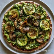 Green Veggie Pesto Flatbread in 20 Minutes