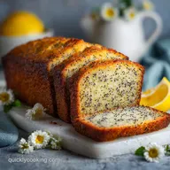 Lemon Poppy Seed Loaf with Glaze in 1h 5min