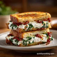 Sun Dried Tomato Spinach Ricotta Grilled Cheese
