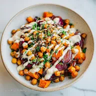 Vegan Buddha Bowl with Tahini Dressing