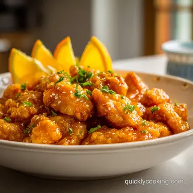 Easy 4-Ingredient Orange Chicken Recipe with Garlic in 20 Minutes Recipe Card