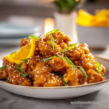 Easy 4-Ingredient Orange Chicken Recipe with Garlic in 20 Minutes