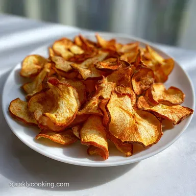 Simple Air Fryer Apple Chips with Cinnamon for Kids: Crispy Baked Recipe Card