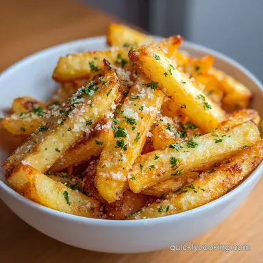 Air Fryer Garlic Parmesan Fries: Crispy Side Dish for 3 Recipe Card