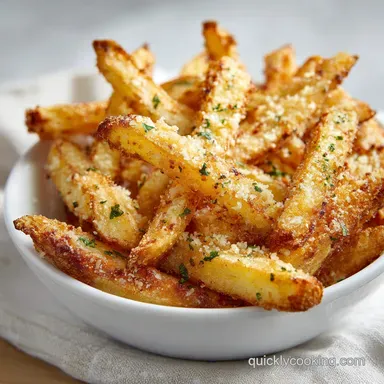 Air Fryer Garlic Parmesan Fries: Crispy Side Dish for 3