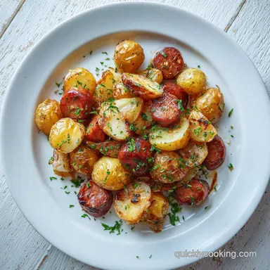 Air Fryer Potatoes and Sausage Meal in 30 Minutes Recipe Card