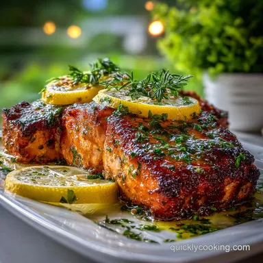 Air Fryer Salmon with Lemon and Herbs in 15 Minutes