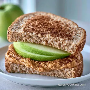 Apple Peanut Butter Sandwich in 10 Min Recipe Card