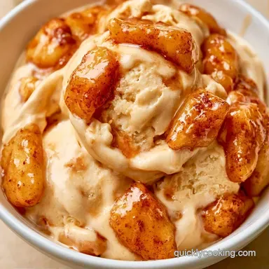 Apple Crisp Ice Cream for 6 Servings Recipe Card