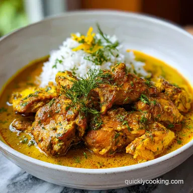 Authentic Jamaican Curry Chicken for 6 Servings Recipe Card