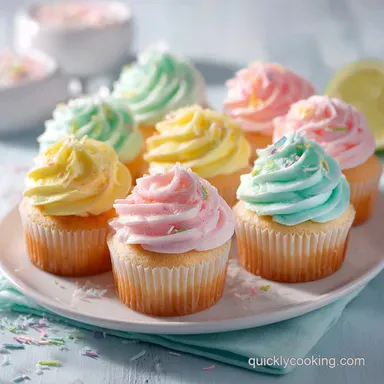 Beach Party Cupcakes in 33 Minutes with Silky Vanilla Sponge Recipe Card