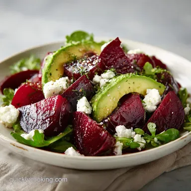 Roasted Beet Salad Recipe with Feta in 40 Minutes Recipe Card