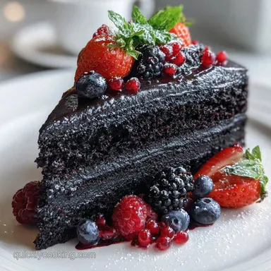 Black Velvet Cake: Ready in 30 Min Baked Recipe Card