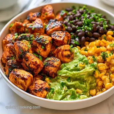 Burrito Bowl Meal Prep for 4 Servings Recipe Card
