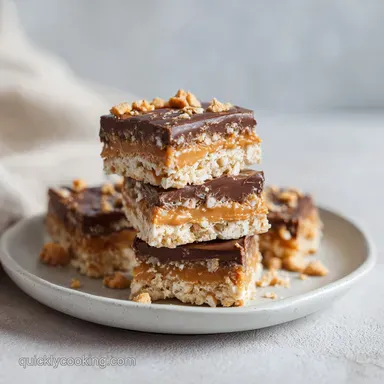 Butterfinger Caramel Bars: Chewy Bars for 16 Servings Recipe Card