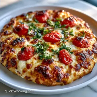 Caprese Flatbread Fresh Tomatoes: Crispy