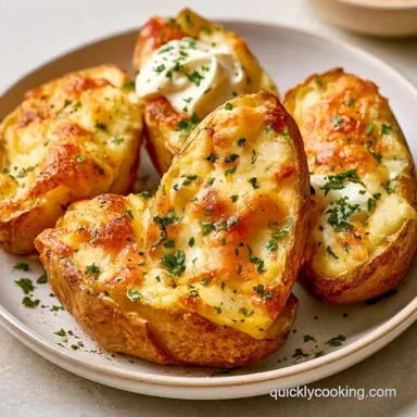 Cheddar Cheese Baked Potatoes for 4