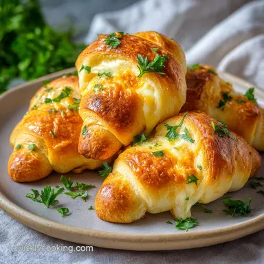 Cheesy Garlic Crescent Rolls: Golden Recipe Card