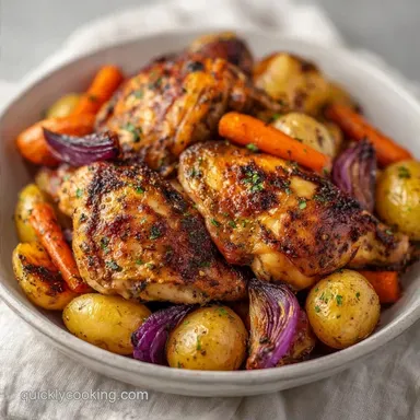 Crispy Chicken Thigh Sheet Pan Dinner