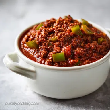 Homemade Chili for 8 Servings Recipe Card