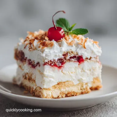 Coconut Cream Poke Cake with Creamy Coconut for 15 Servings Recipe Card