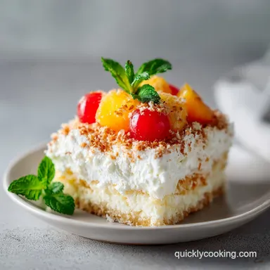 Coconut Cream Poke Cake with Creamy Coconut for 15 Servings