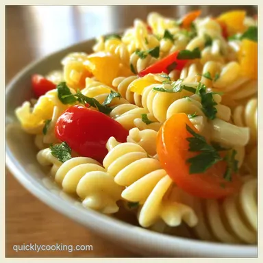 Easy Cold Pasta Salad for Lunch Boxes with Italian Dressing: Meal Prep Recipe Card
