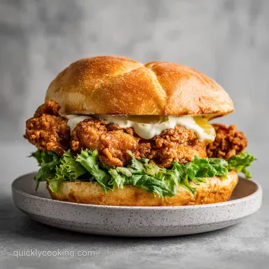 Homemade Popeyes Chicken Sandwich Recipe for 4 Recipe Card