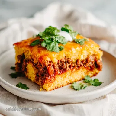 Cornbread Taco Bake: 45 Minute Ground Beef Casserole Recipe Card