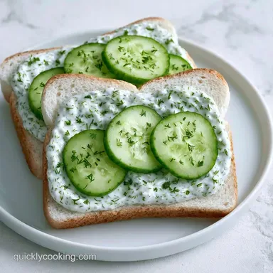 Cream Cheese Cucumber Sandwich for 4 Recipe Card