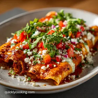 Creamy Chicken Enchiladas in 45 Minutes with Green Sauce