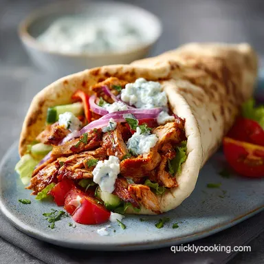Mediterranean Chicken Gyro Recipe: 39 Min Recipe Card