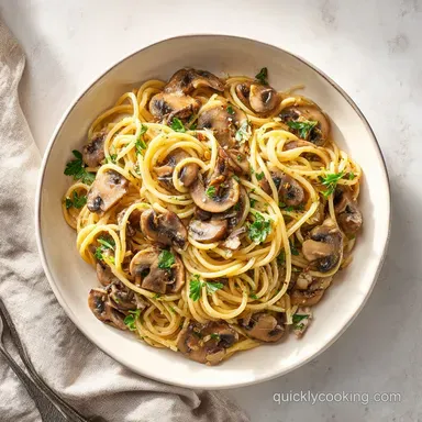 One Pot Creamy Mushroom Pasta Recipe in 25 Min Recipe Card
