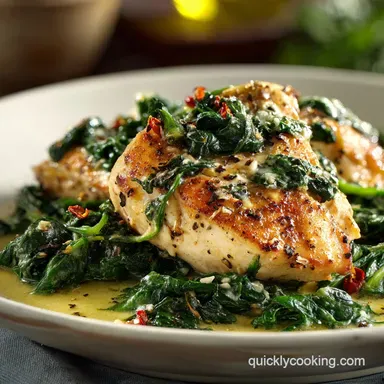 15 Minute Creamy Tuscan Chicken with Spinach