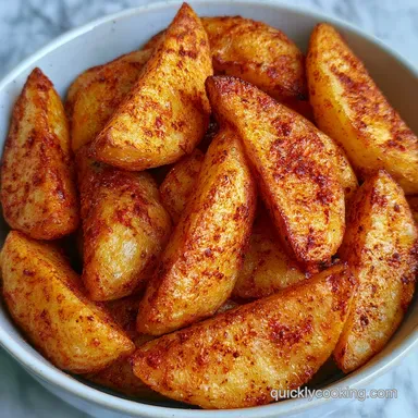 Crispy Potato Wedges with Cornstarch Recipe Card