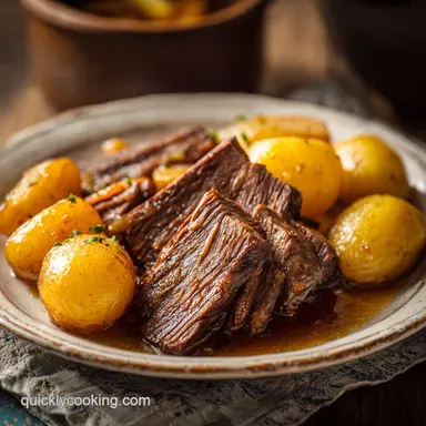 Crock Pot Mississippi Pot Roast in 8 Hours Slow-Cooked Tender Recipe Card